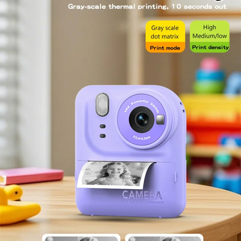 P89 Children Instant Print Camera Portable Digital Kids Camera Photo Printer with 32GB Memory Card - Blue