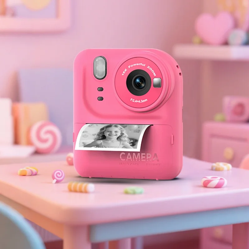 P89 Children Instant Print Camera Portable Digital Kids Camera Photo Printer with 32GB Memory Card - Blue