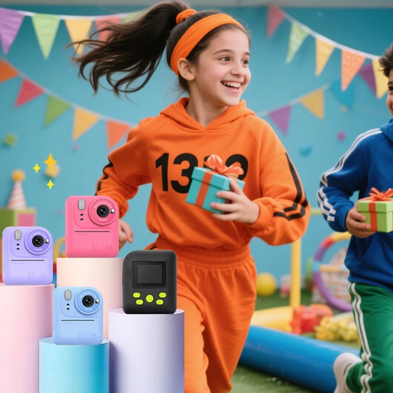 P89 Children Instant Print Camera Portable Digital Kids Camera Photo Printer with 32GB Memory Card - Blue