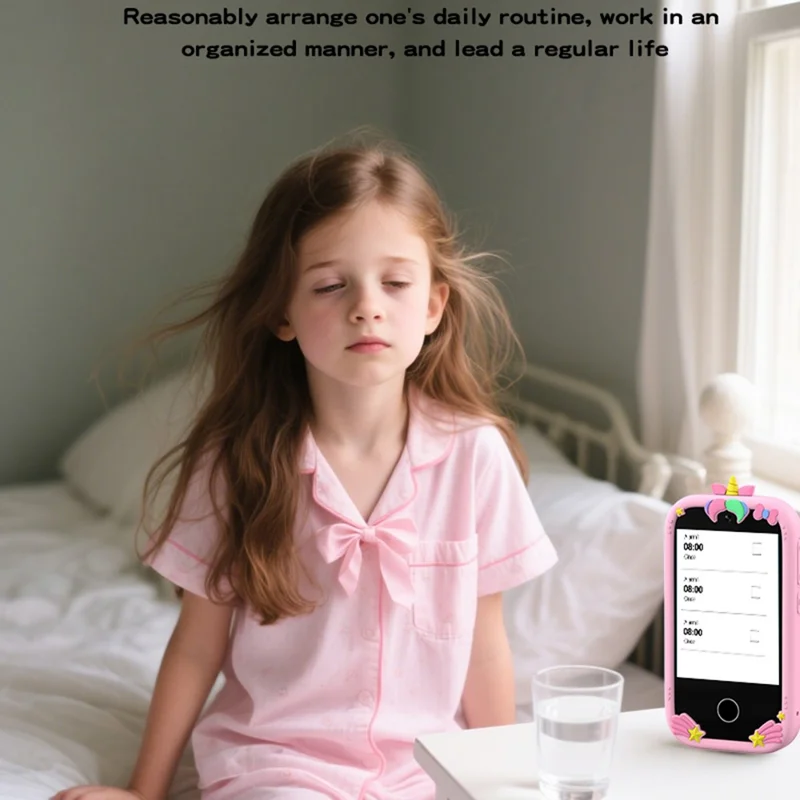 W5 barns lärande leksakstelefon Utbildningsspel Kamera Videorecorder med 32 GB minneskort - Rosa