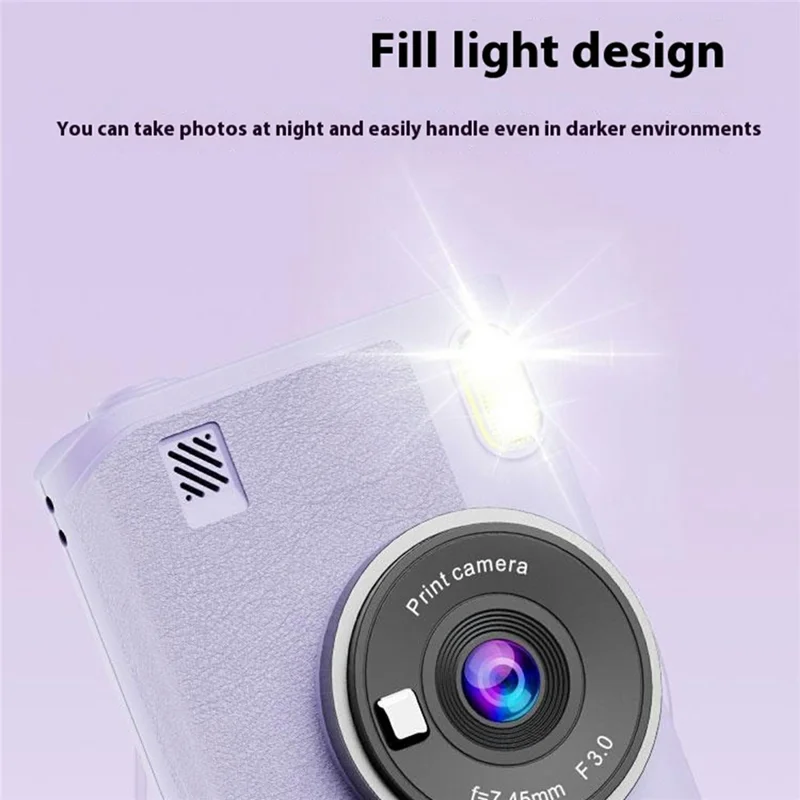 Cámara de impresión instantánea Z900 de 2,4 pulgadas Grabadora de vídeo HD para niños Admite impresión monocroma - Rosa