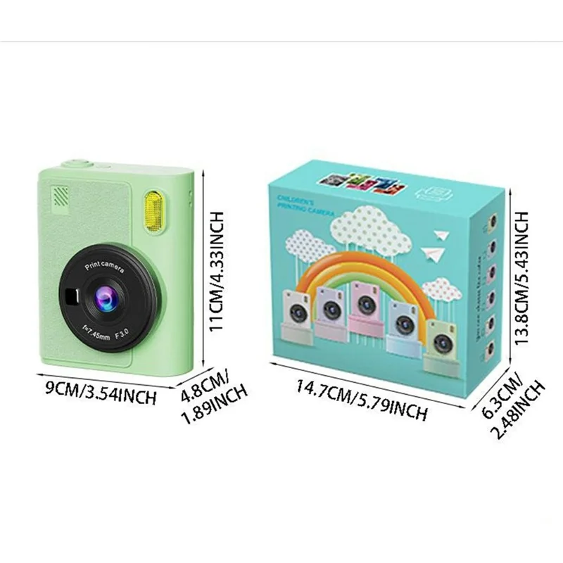 Cámara de impresión instantánea Z900 de 2,4 pulgadas Grabadora de vídeo HD para niños Admite impresión monocroma - Rosa