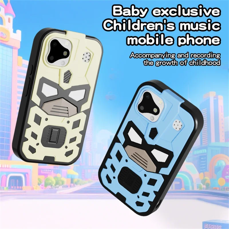 D17 2.8 Inch Touchscreen Dual Camera Multifunction Phone Toy for Children Video Recording Digital Camera - King Kong / Blue