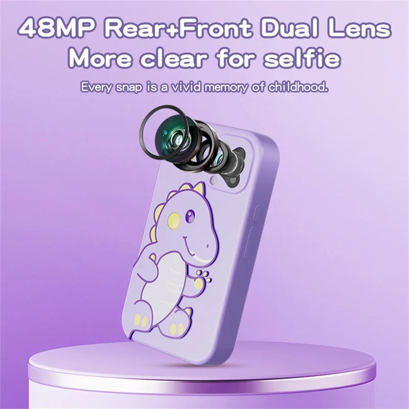 D17 2.8 Inch Touchscreen Dual Camera Multifunction Phone Toy for Children Video Recording Digital Camera - King Kong / Blue