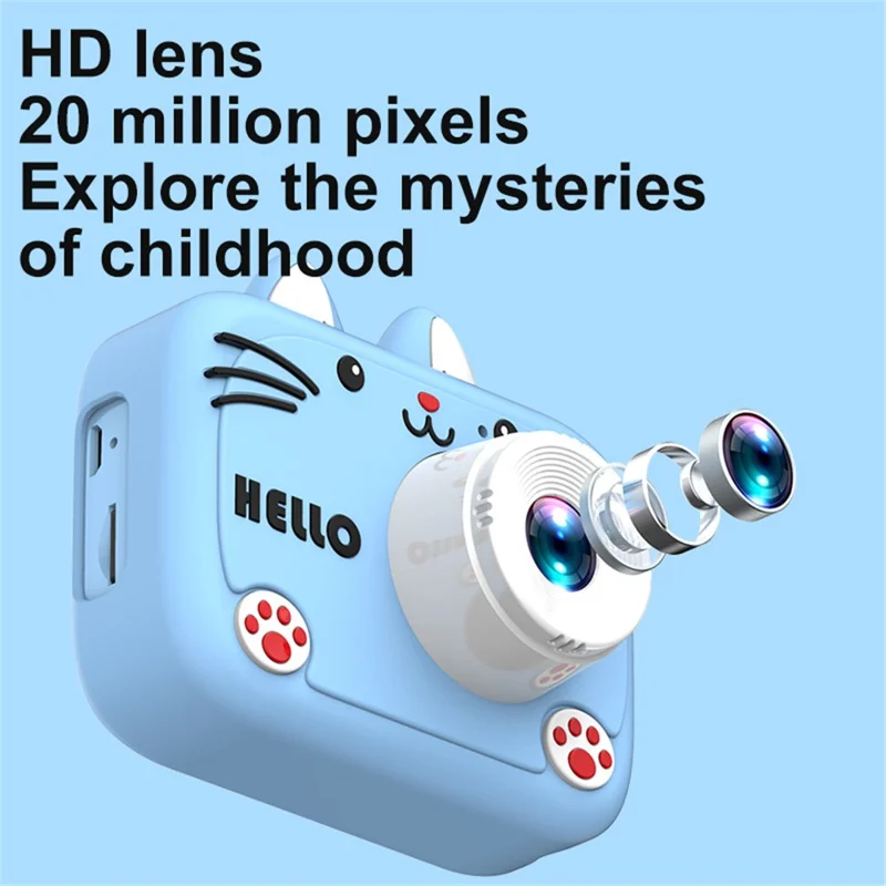Compre Cartoon Cat Shape Photo Video Kids Digital Camera Digital de 2.0 ...