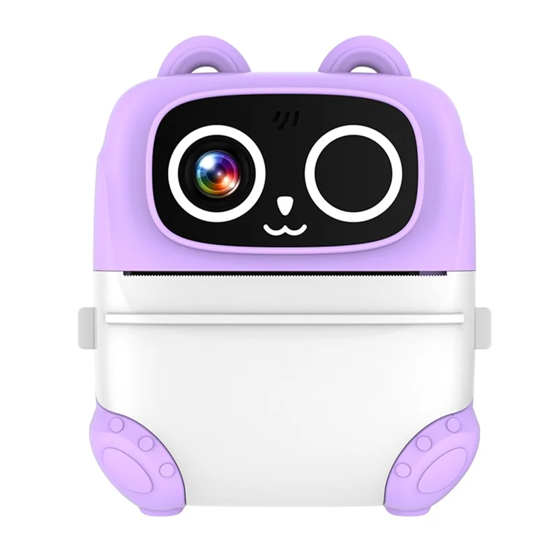 AM500 48MP 2.0 inch HD Dual Lens Kids Instant Print Camera 1080P Photo Video Built-in Games MP3 Player - Purple