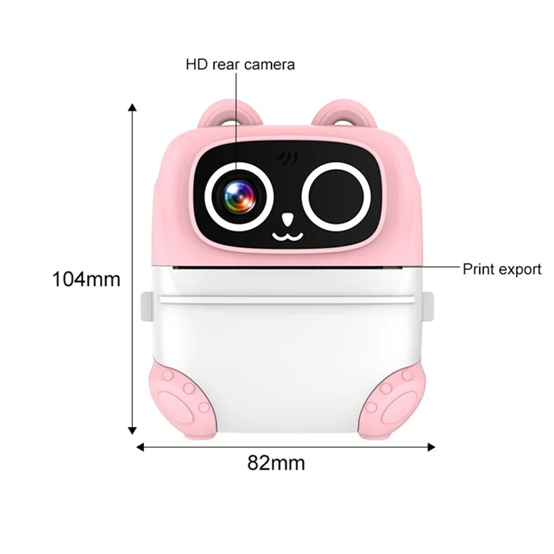 AM500 48MP 2.0 inch HD Dual Lens Kids Instant Print Camera 1080P Photo Video Built-in Games MP3 Player - Purple