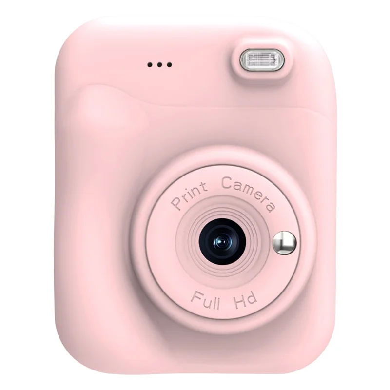 Q11 48 MP 2,4 tommer Børns Instant Print Kamera HD Kamera med Foto- og Videoptagelse TF Kort Tummekamera Gave - Pink