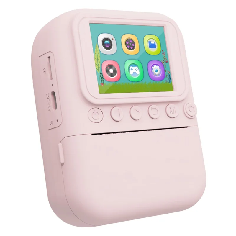 Q11 48 MP 2,4 tommer Børns Instant Print Kamera HD Kamera med Foto- og Videoptagelse TF Kort Tummekamera Gave - Pink