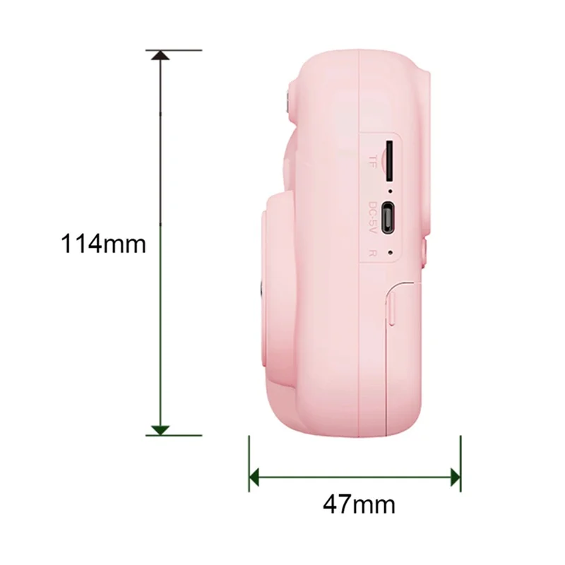 Q11 48 MP 2,4 tommer Børns Instant Print Kamera HD Kamera med Foto- og Videoptagelse TF Kort Tummekamera Gave - Pink