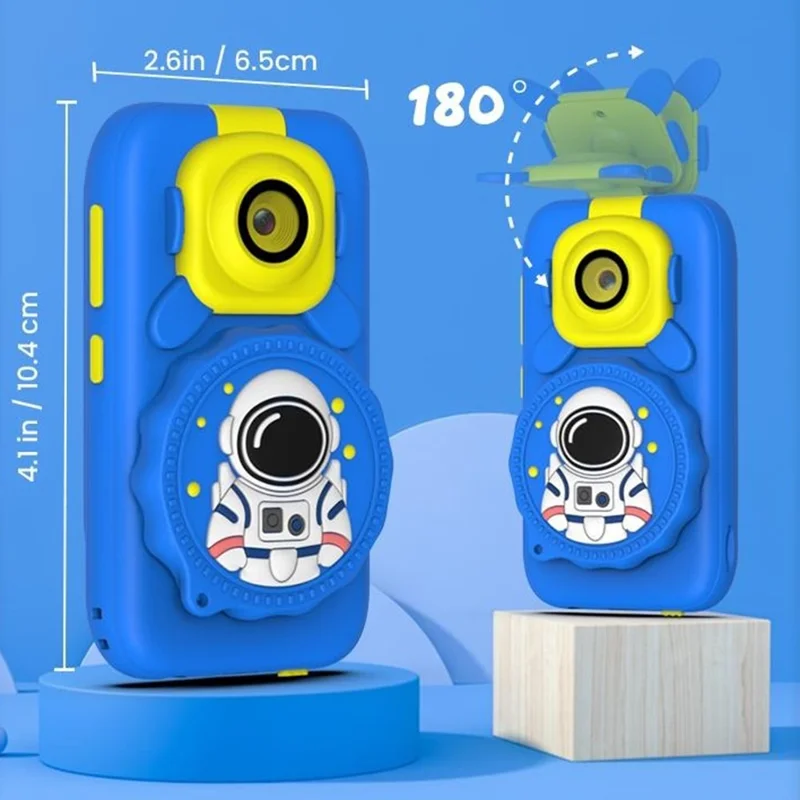 S1 2.8 inch Touchscreen Flip Lens Phone Microscope 2 in 1 180° Rotatable Photo Video Recorder 1200X Magnification Camera Microscope Gift with 32GB Card and Reader - Blue