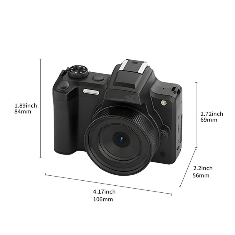 Appareil photo micro DSLR DC101 avec écran orientable de 2,8 pouces et zoom numérique 28x, 68 MP, enregistreur vidéo 4K