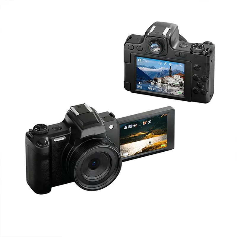 Appareil photo micro DSLR DC101 avec écran orientable de 2,8 pouces et zoom numérique 28x, 68 MP, enregistreur vidéo 4K