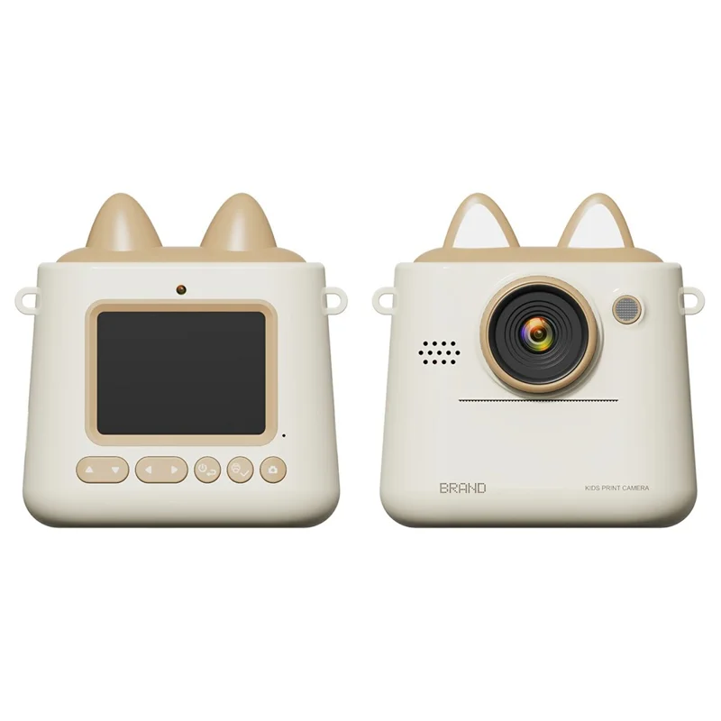 K2 2.4 Inch HD Dual Camera Kids Digital Camera Instant Print Photo / Video Recorder - White