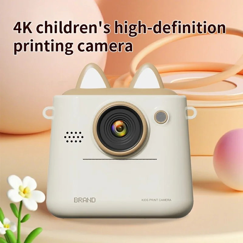 K2 2.4 Inch HD Dual Camera Kids Digital Camera Instant Print Photo / Video Recorder - White