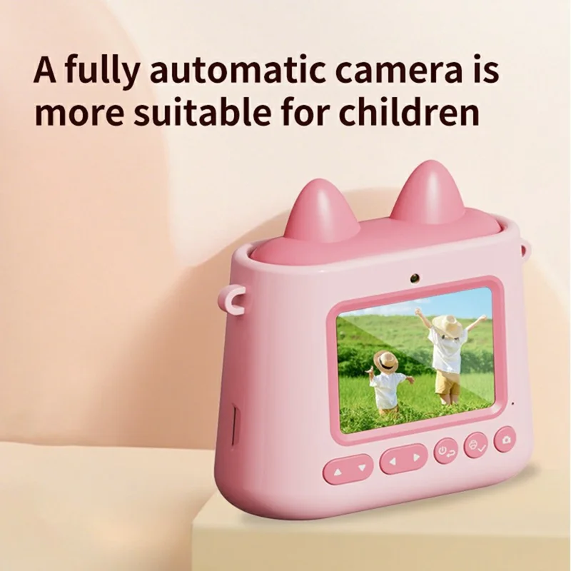 K2 2.4 Inch HD Dual Camera Kids Digital Camera Instant Print Photo / Video Recorder - White