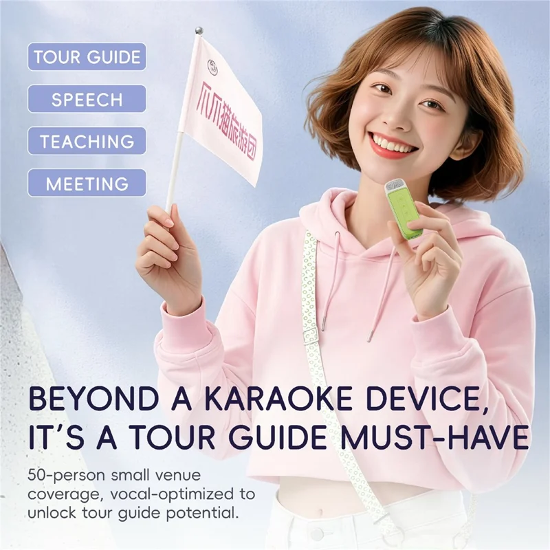 C22 Coluna Sem Fios com 2 Microfones Magnéticos Bluetooth 5.1 Sistema KTV Portátil com Luz RGB - Branco