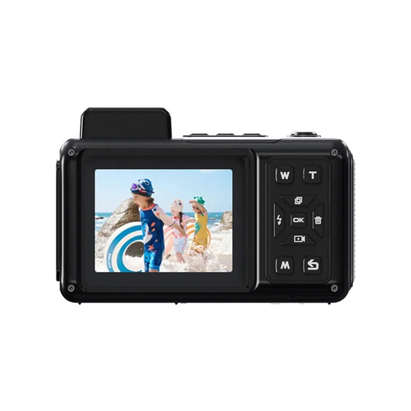 D80 8K 15 м Водонепроницаемая подводная камера с двойным IPS-экраном 2,83 + 2,01 дюйма для дайвинга — черная