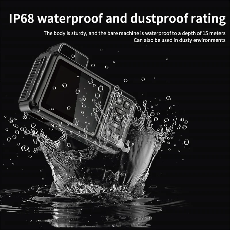 D80 8K 15 м Водонепроницаемая подводная камера с двойным IPS-экраном 2,83 + 2,01 дюйма для дайвинга — черная