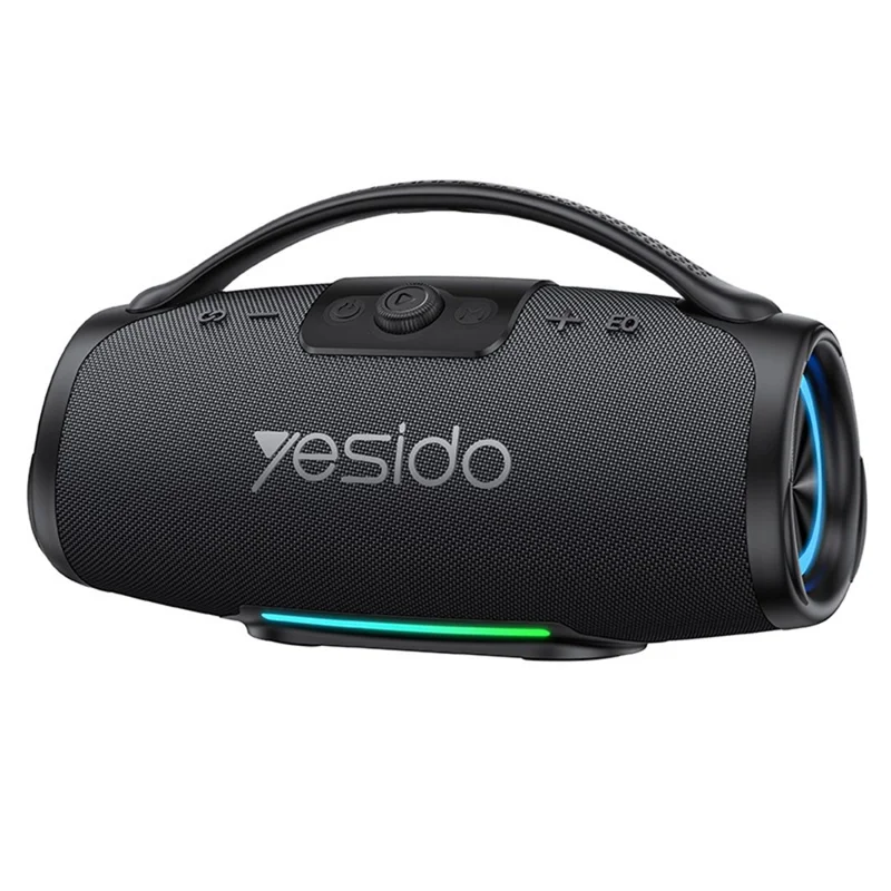 YESIDO YSW45 120W Bluetooth-compatible 5.0 Wireless Speaker RGB Lights Outdoor Portable Speaker with Microphone - Black
