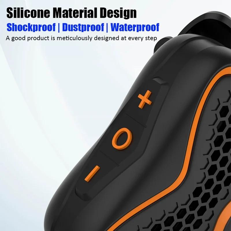 Clip-On Bluetooth-compatible Speaker Magnetic Waterproof IPX5 TWS Stereo Mini Wireless Subwoofer for Sports - Black
