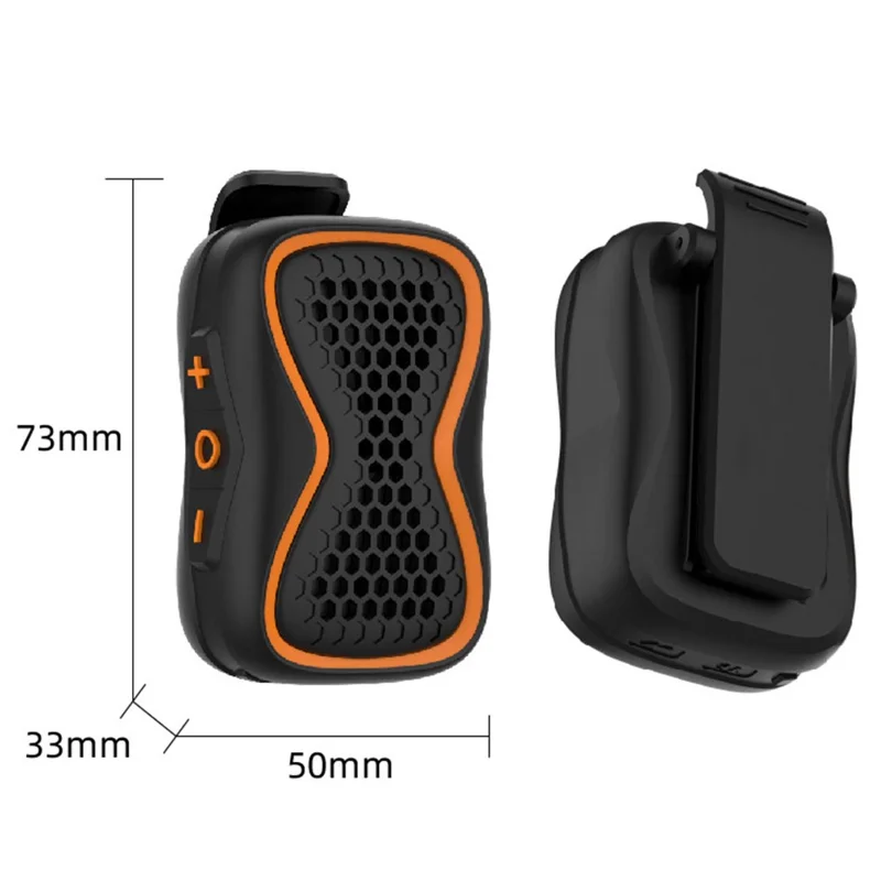 Clip-On Bluetooth-compatible Speaker Magnetic Waterproof IPX5 TWS Stereo Mini Wireless Subwoofer for Sports - Black