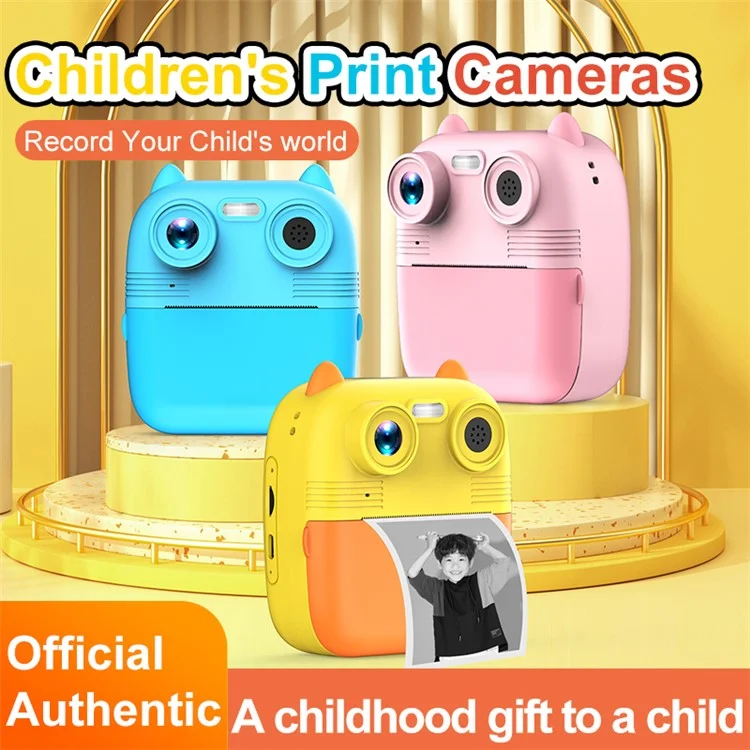 D8 Dual-Lens Children Video Camera Kid's Educational Toy Supporting 128GB Memory Card - Pink