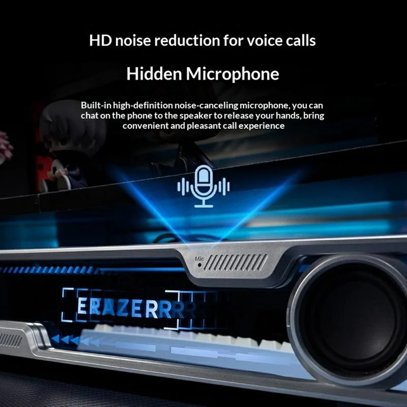 ERAZER W108 Desktop USB Wired Abyss RGB Lighting Bluetooth-compatible Speaker 3 EQ Modes Computer Speaker (Invested By Lenovo) - White