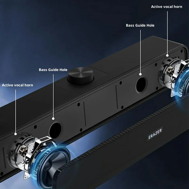 ERAZER W09 Desktop USB Wired Speaker Bluetooth-compatible 5.3 RGB Gaming Computer Portable Speakers (Invested By Lenovo)
