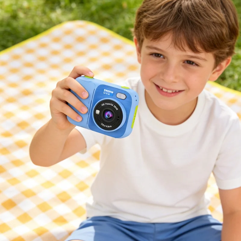 P97 Kids Instant Print Camera Kids Digital Camera 2.4 Inch IPS Screen 16X Zoom LED Flash Camera Toy (No Memory Card) - Pink