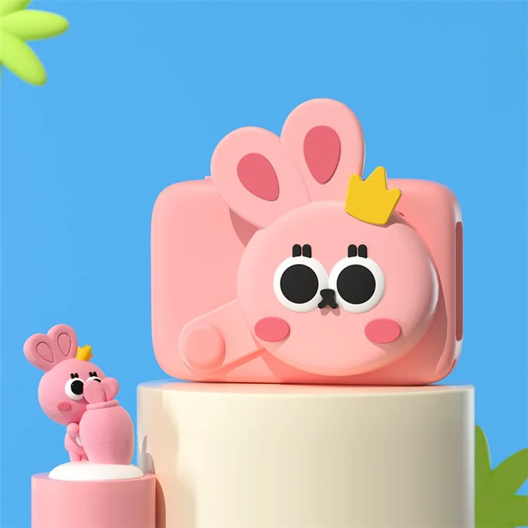 KOOOL K12 Cámara de Reconocimiento de Objetos AI para Niños 64MP Cámara Digital para Niños de 2.4 Pulgadas Videocámara Regalos de Cumpleaños Juguetes - Rosa 