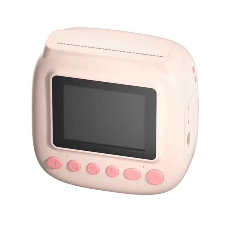 V40 Fotocamera per bambini con stampa istantanea, schermo IPS da 2,4 pollici, zoom digitale 16X, fotocamera termica per bambini - Rosa