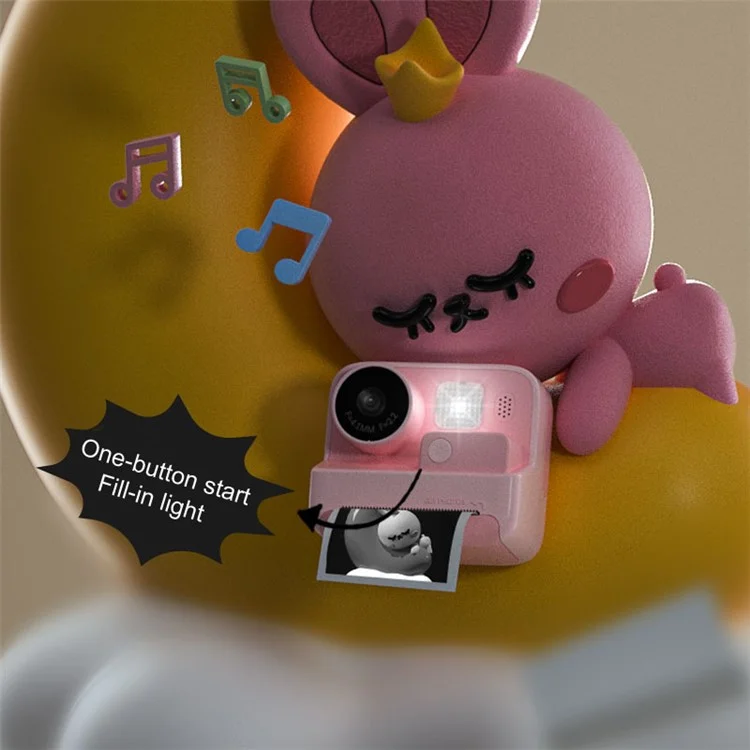 KOOOL K27 Fotocamera istantanea per bambini con schermo da 2 pollici, doppia lente HD, ricaricabile - Giallo