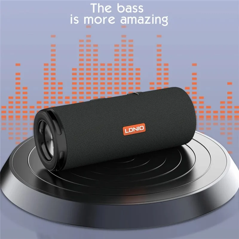 LDNIO BTS13 Bluetooth-compatible 5.3 Speaker 2000mAh RGB Ambient Light TWS Wireless Bass Stereo Wireless Speaker for Outdoor - Black