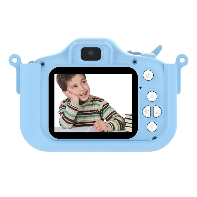 X10S 2.0" HD Screen Dual Lens Kids Camera Cute Shape 1080P Video Camera Support 32GB TF Card - Blue