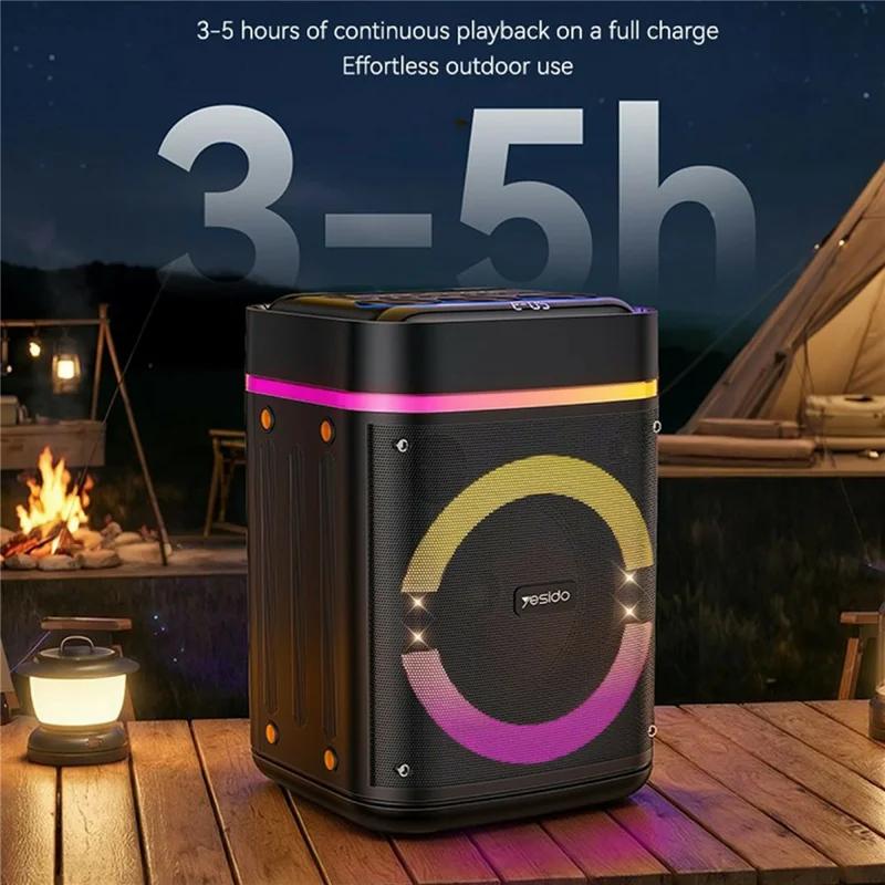 YESIDO YSW51 Portable 45W TWS Bluetooth-compatible Speaker with Dual Microphone for Outdoor Karaoke