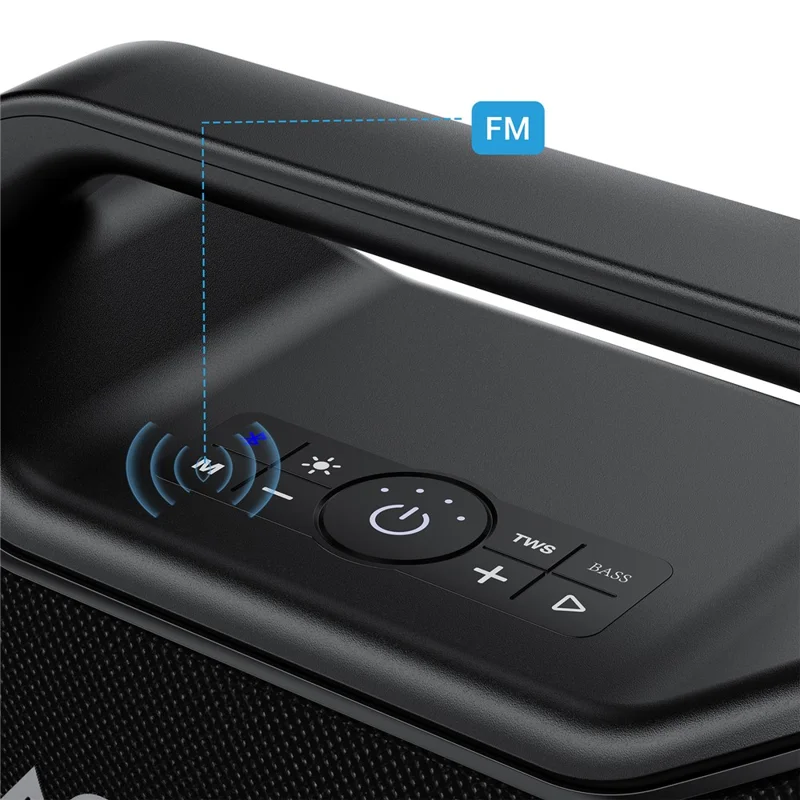 ACEFAST K14 Macchina Karaoke Portatile 120W di Potenza di Picco Bluetooth 6.0 Altoparlante Wireless con Doppio Microfono - Nero