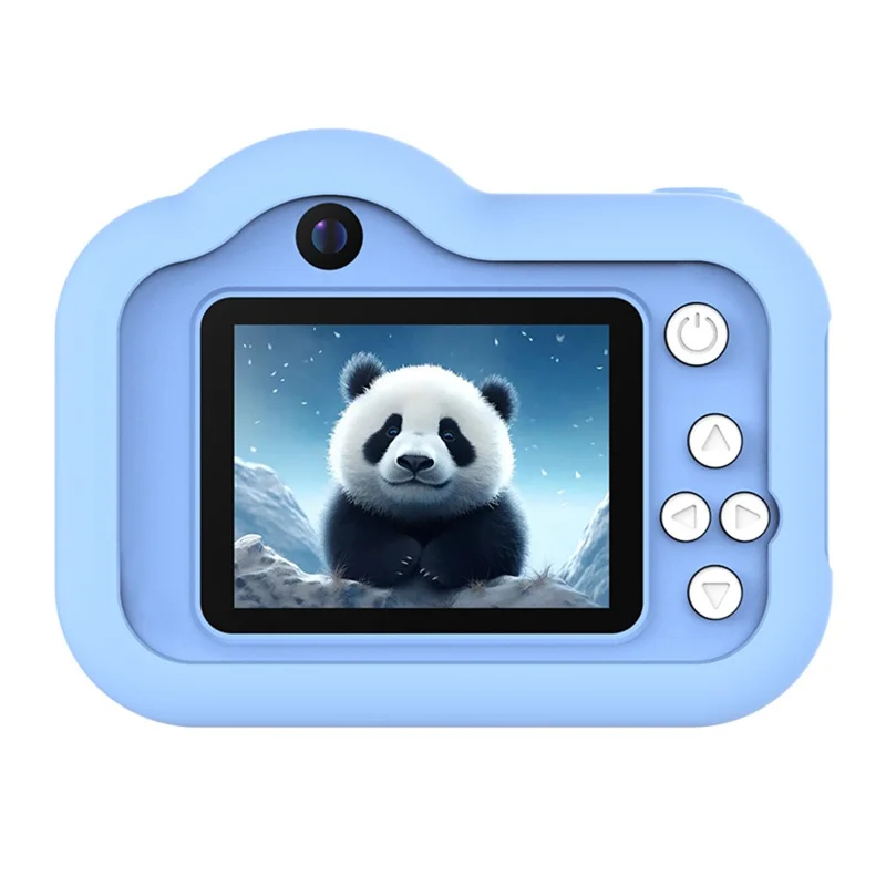 M03 Kids Camera Dual Lens 2.0 Inch IPS Screen 1080P Video Digital Camera with MP3 Player - Blue Panda