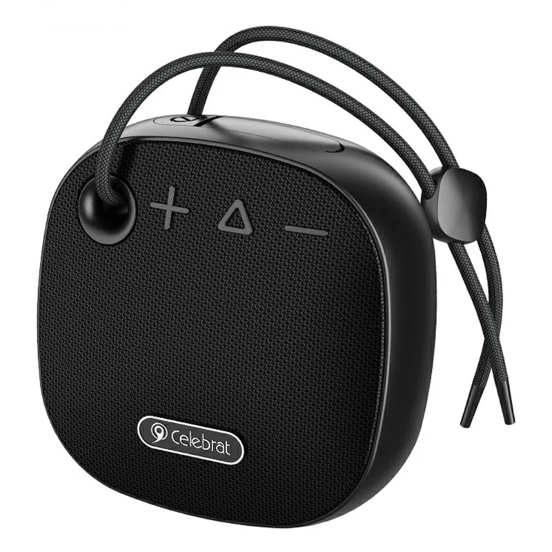 CELEBRAT SP-19 Mini Portable Bluetooth-compatible Speaker IPX4 Waterproof FM Radio Support TF Card - Black