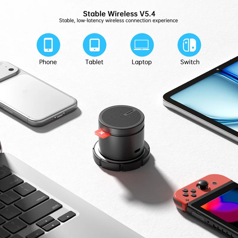 XUNDD SP019 500mAh Magnetic Wireless Speaker Bluetooth-compatible V5.4 5W IPX5 Waterproof - Black