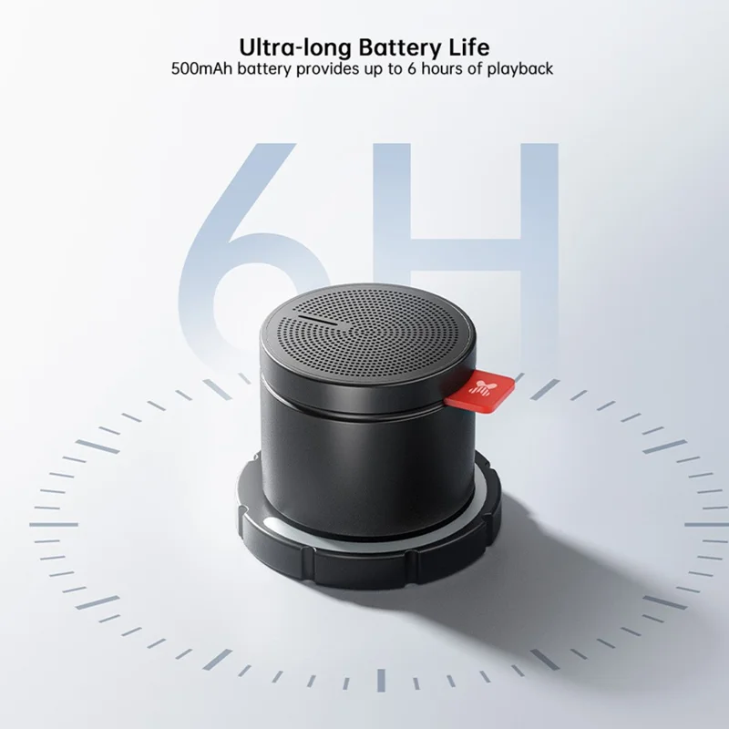 XUNDD SP019 500mAh Magnetic Wireless Speaker Bluetooth-compatible V5.4 5W IPX5 Waterproof - Black