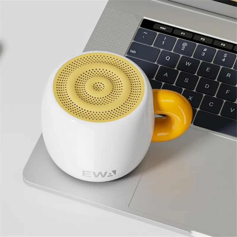 EWA A163 Cup Shape 5W Portable Bluetooth-compatible Speaker, 10m Range, Downward Passive Radiator, 700mAh Battery - Red