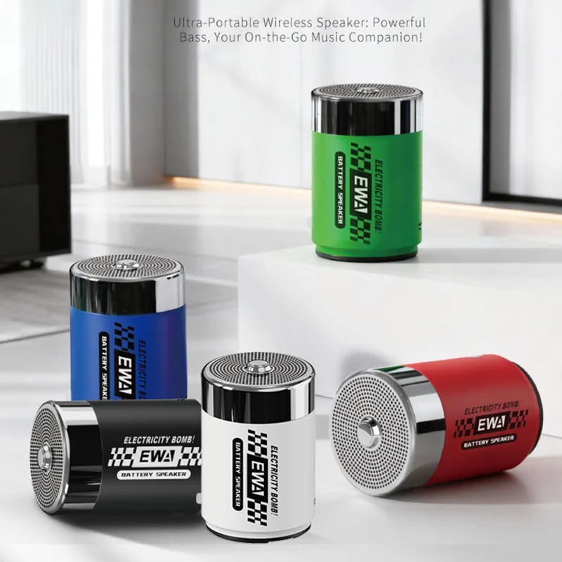 EWA A156 3W Bluetooth-compatible 5.4 Speaker with Super Bass, Type-C  /  USB DC5V Charging, 100Hz-18KHz Frequency Range - Black