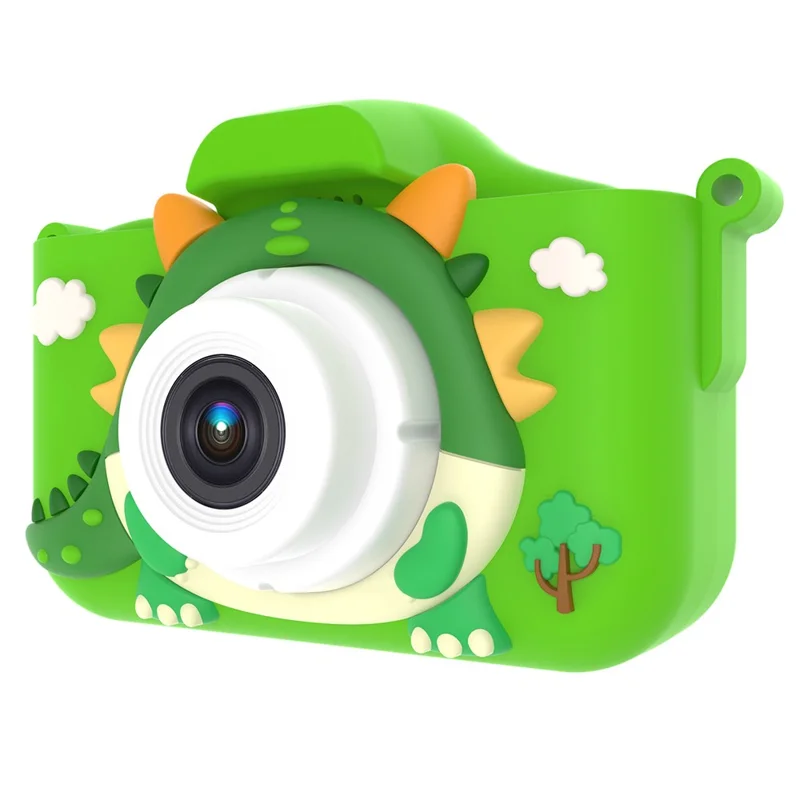 X12S Cartoon Dragon Dragon 2,0 Дюйма IPS Screen Mini Mini Camera Camera Recorder, Без TF -карты (сертифицирован Ce) - Зеленый