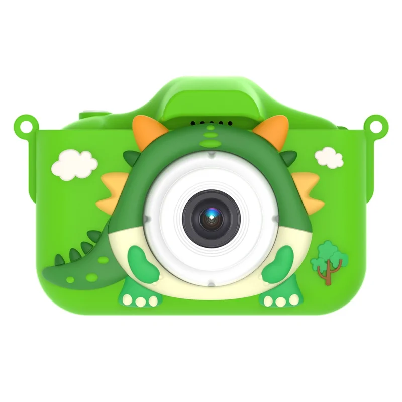 X12S Cartoon Dragon 2.0 Inch IPS Screen Children Mini Camera Video Recorder, No TF Card (CE Certified) - Green