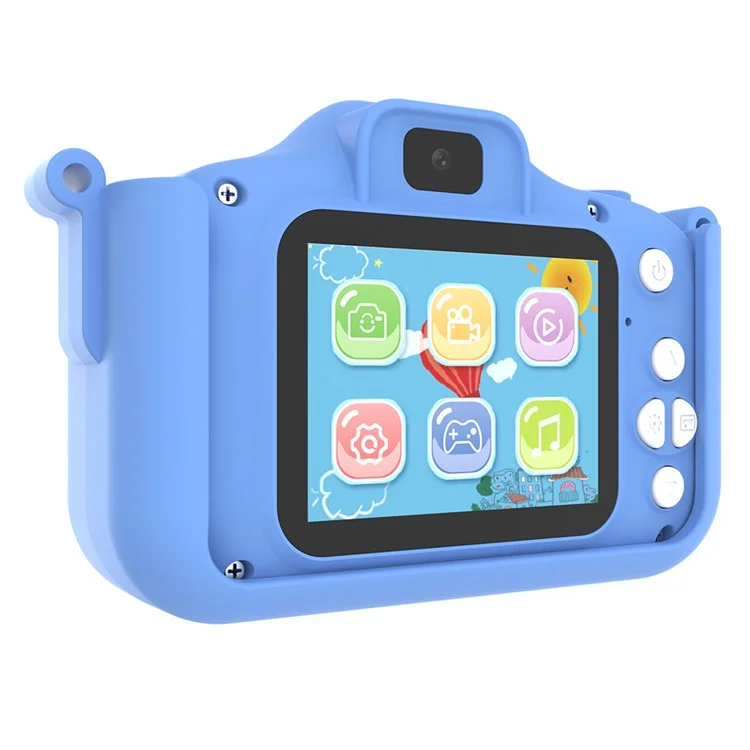 X12S Dragón de dibujos animados Pantalla IPS de 2,0 pulgadas Cámara de vídeo mini para niños, sin tarjeta TF (certificado CE) - Azul 