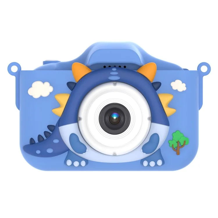 X12S Dragón de dibujos animados Pantalla IPS de 2,0 pulgadas Cámara de vídeo mini para niños, sin tarjeta TF (certificado CE) - Azul 