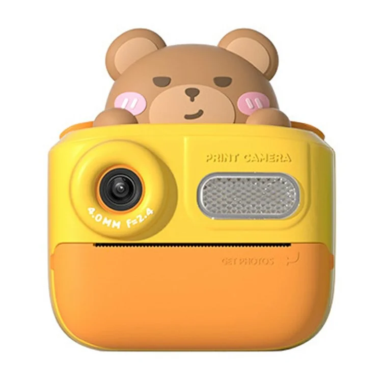 KOOOL K64 Fotocamera Istantanea per Bambini HD a Doppia Lente per Fotografia e Registrazione Video - Orsetto