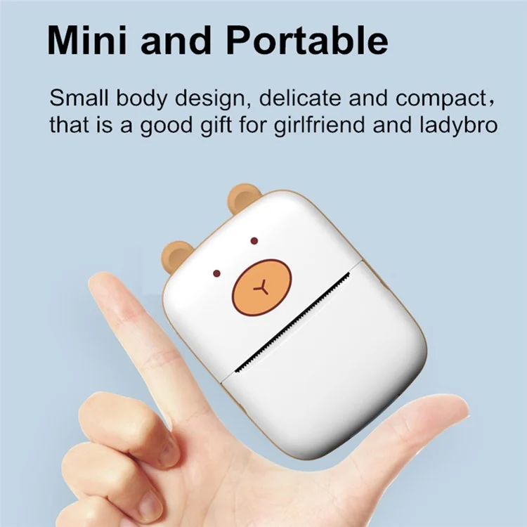A8A Portable Bluetooth-compatible Photo Printer Wireless Office Memo Student Mini Printer