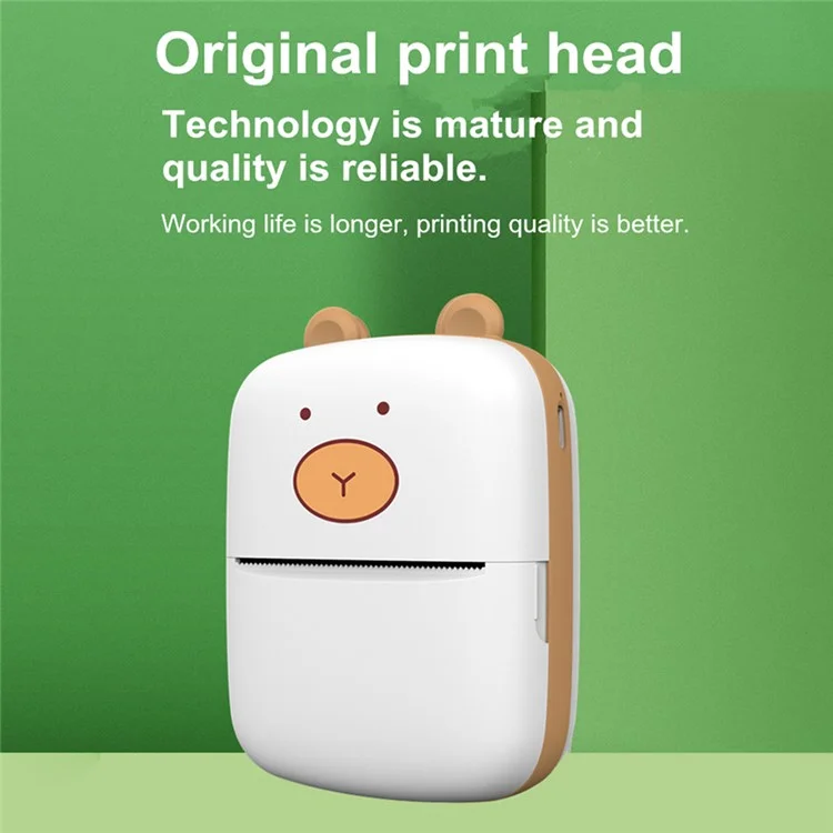 A8A Portable Bluetooth-compatible Photo Printer Wireless Office Memo Student Mini Printer
